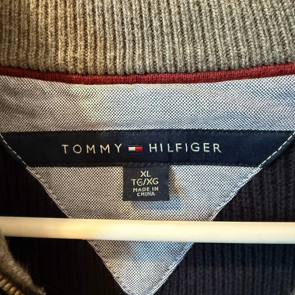 Tommy Hilfiger Men's Blue Zip-Up Sweater - Picture 3 of 6
